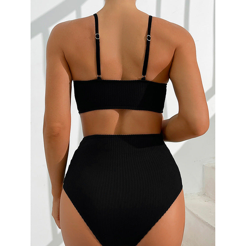 Elegancki, dwuczęściowy kostium kąpielowy Lidia Sek Bikini w paski