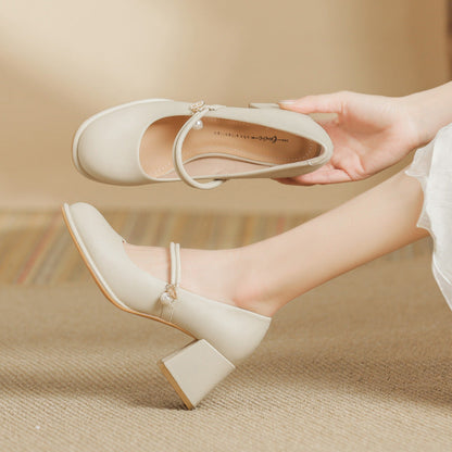 Elegant Chunky Heel High Heels by Lidia Sek