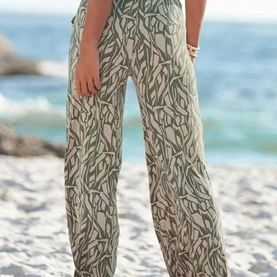 Floral Wide-Leg Pants by Lidia Sek