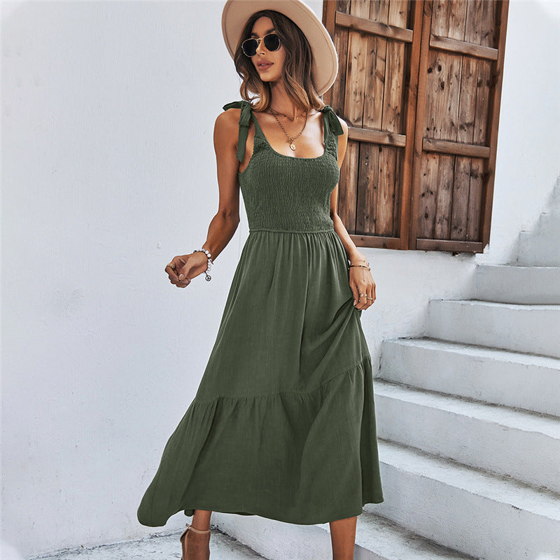 Elegancka letnia sukienka o kroju litery A od Lidia Sek