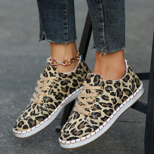 Leopard Print Lidia Sek Canvas Sneakers