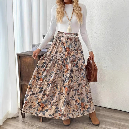 Spódnica midi Lidia Sek w kwiaty w stylu boho
