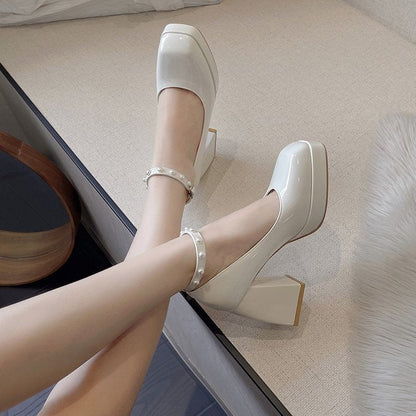 Eleganckie czółenka na klockowym obcasie Lidia Sek High Heels