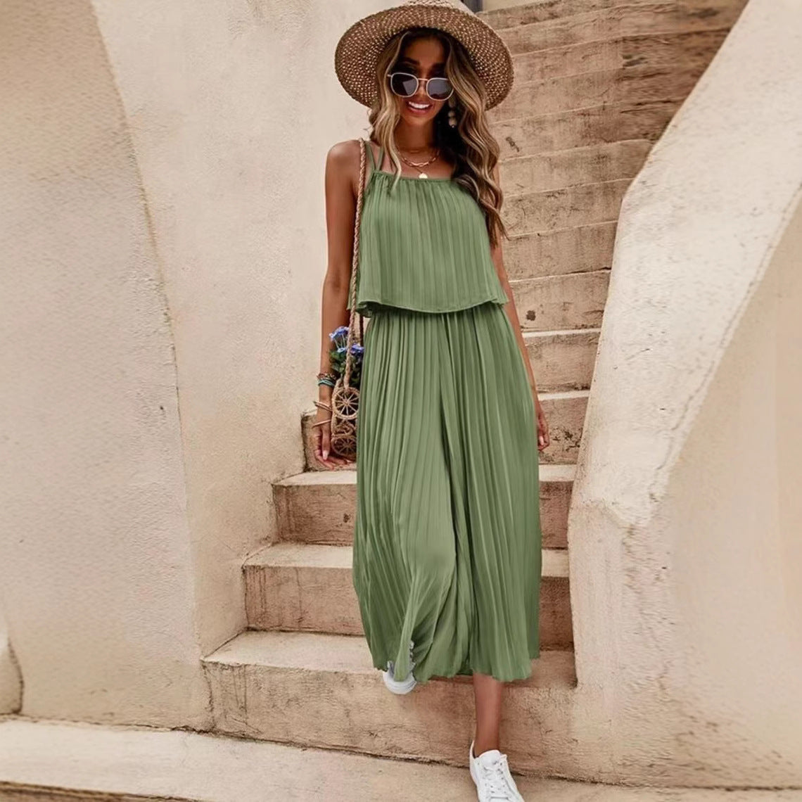Pleated Loose Jumpsuit by Lidia Sek