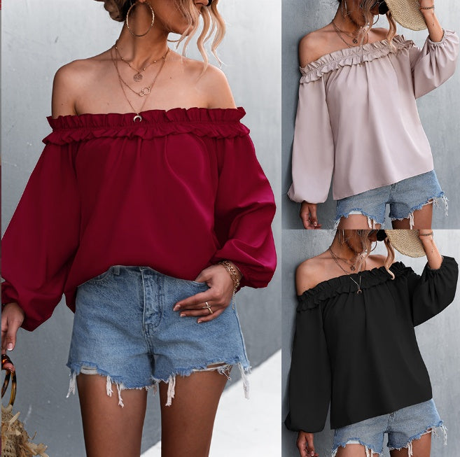 Chic Off-Shoulder Lantern Sleeve Top Lidia Sek