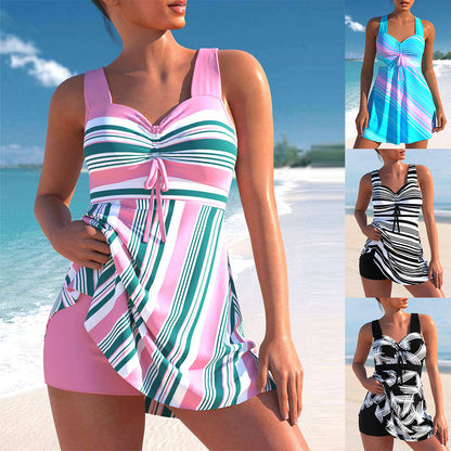 Striped High Waist Bikini Set by Lidia Sek