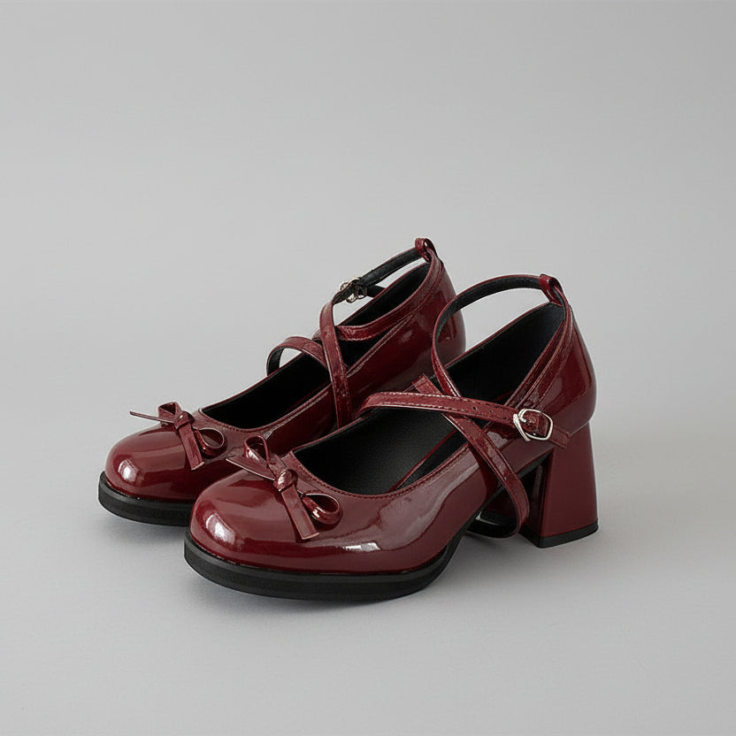 Eleganckie szpilki Mary Jane Bow marki Lidia Sek
