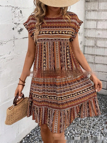 Sukienka midi Lidia Sek w stylu boho patchworkowym na lato