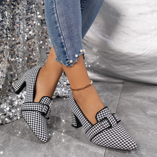 Chic Houndstooth Lidia Sek Everyday Heels
