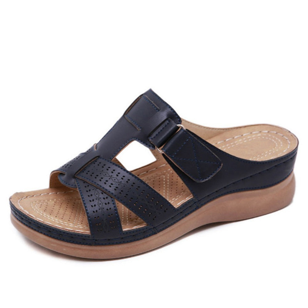 Sandały damskie Vintage Wedge Lidia Sek Slip-On