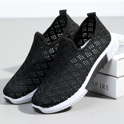Oddychające, siateczkowe buty codzienne Lidia Sek Slip-On