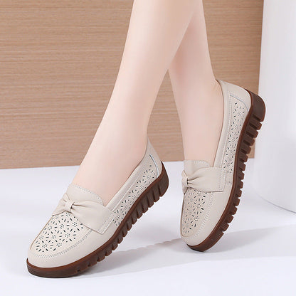 Elegant Comfort Lidia Sek Flat Leather Loafers