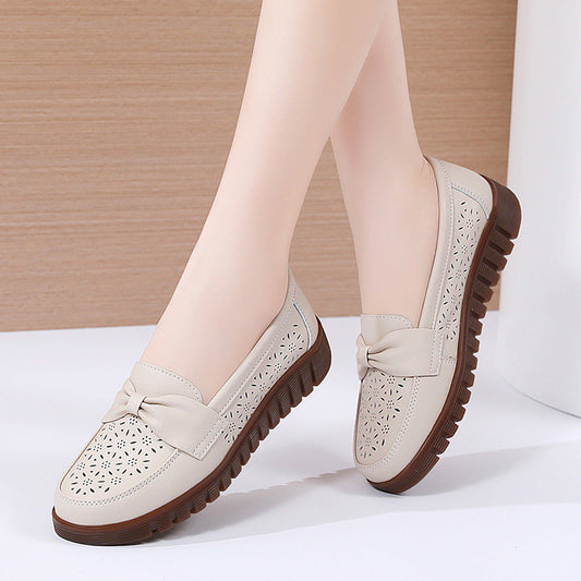 Elegant Comfort Lidia Sek Flat Leather Loafers