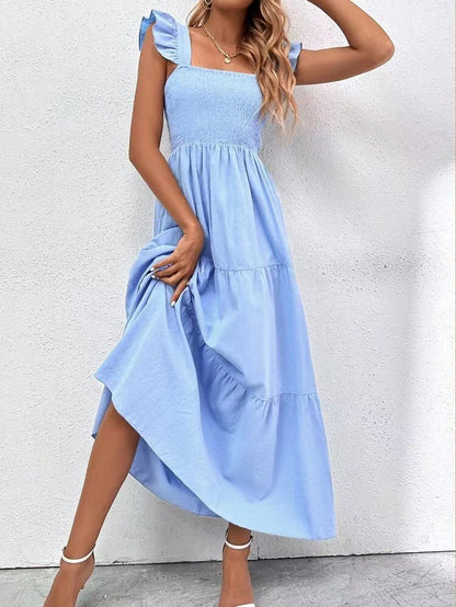 Elegancka sukienka maxi z falbanką od Lidia Sek