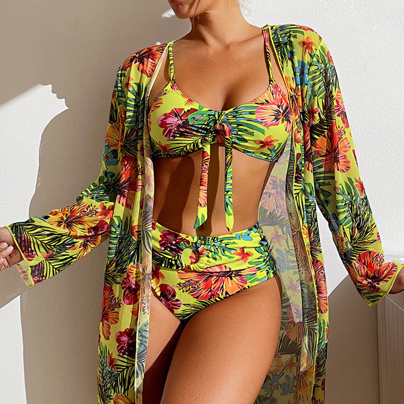 Kwiatowy zestaw bikini z rozcięciem Lidia Sek