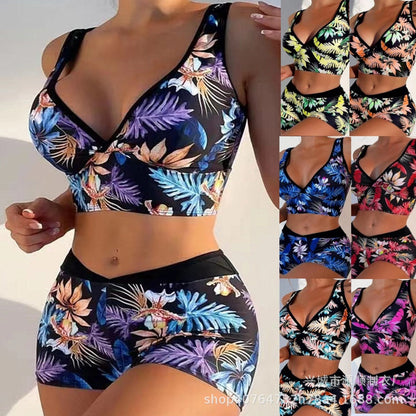 Vibrant Printed Boxer Bikini by Lidia Sek