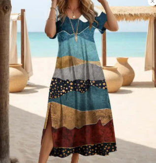 Elegant Slit Maxi Dress by Lidia Sek