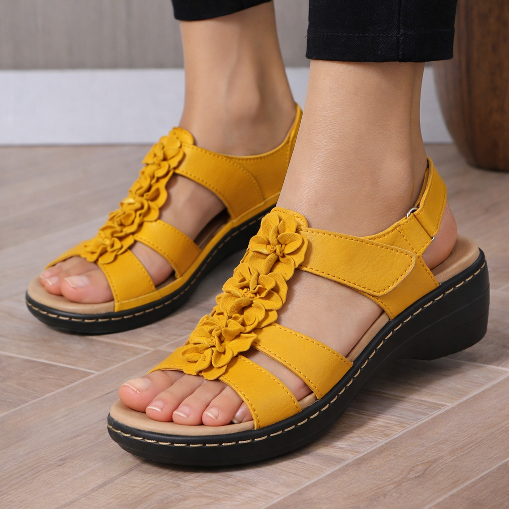 Sandały na koturnie Floral Comfort Lidia Sek